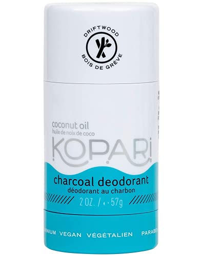 Kopari Kopari Aluminum Free Coconut Deodorant Non Toxic  Clean PlantBased No Aluminum Parabens or Baking Soda Long Lasting Protection Charcoal 2 oz