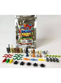 Brick Loot 42 Pieces Friend Animal Figures Toy Building Blocks Accessory Pet Pack Fits Lego Minifigures And 100% Compatible Includes Dogs Cats Fish Snakes Rabbits Birds Frogs Owls Spiders & Mice  - Image 2