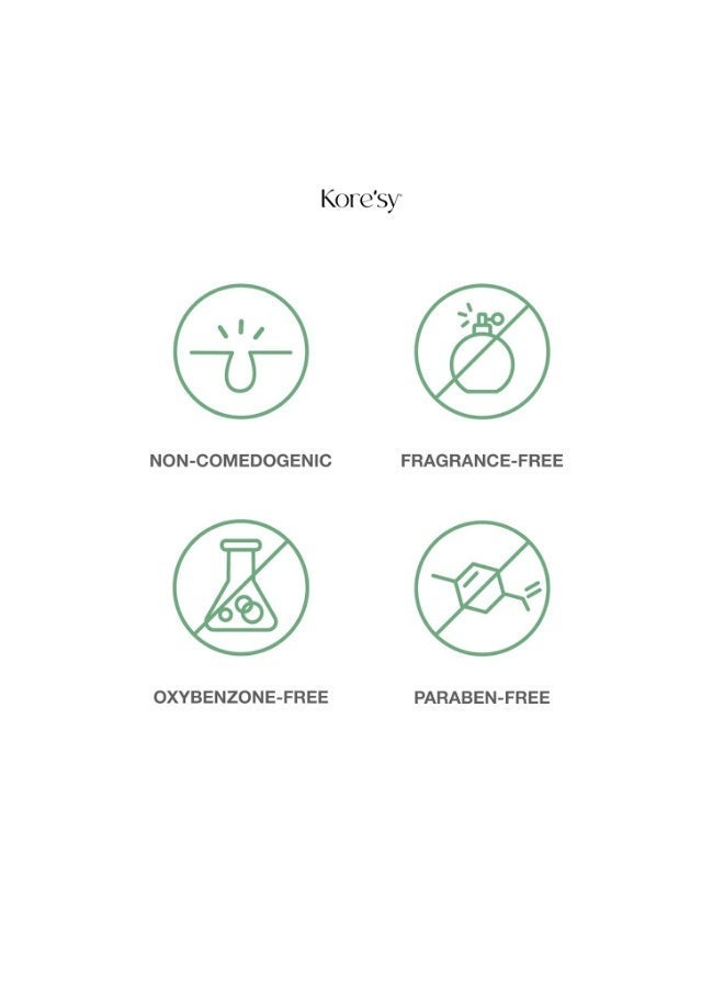Kore'sy Sunscreen Serum SPF 50 PA++++ with Ceramides & Peptide - High Sun Protection, No White Cast, Antioxidant Sunscreen for Sensitive & Oily Skin, Long-Lasting Defense Against UV - Image 3