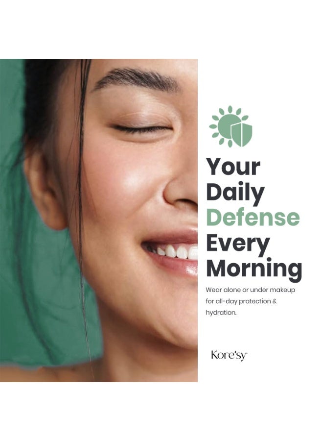 Kore'sy Sunscreen Serum SPF 50 PA++++ with Ceramides & Peptide - High Sun Protection, No White Cast, Antioxidant Sunscreen for Sensitive & Oily Skin, Long-Lasting Defense Against UV - Image 2