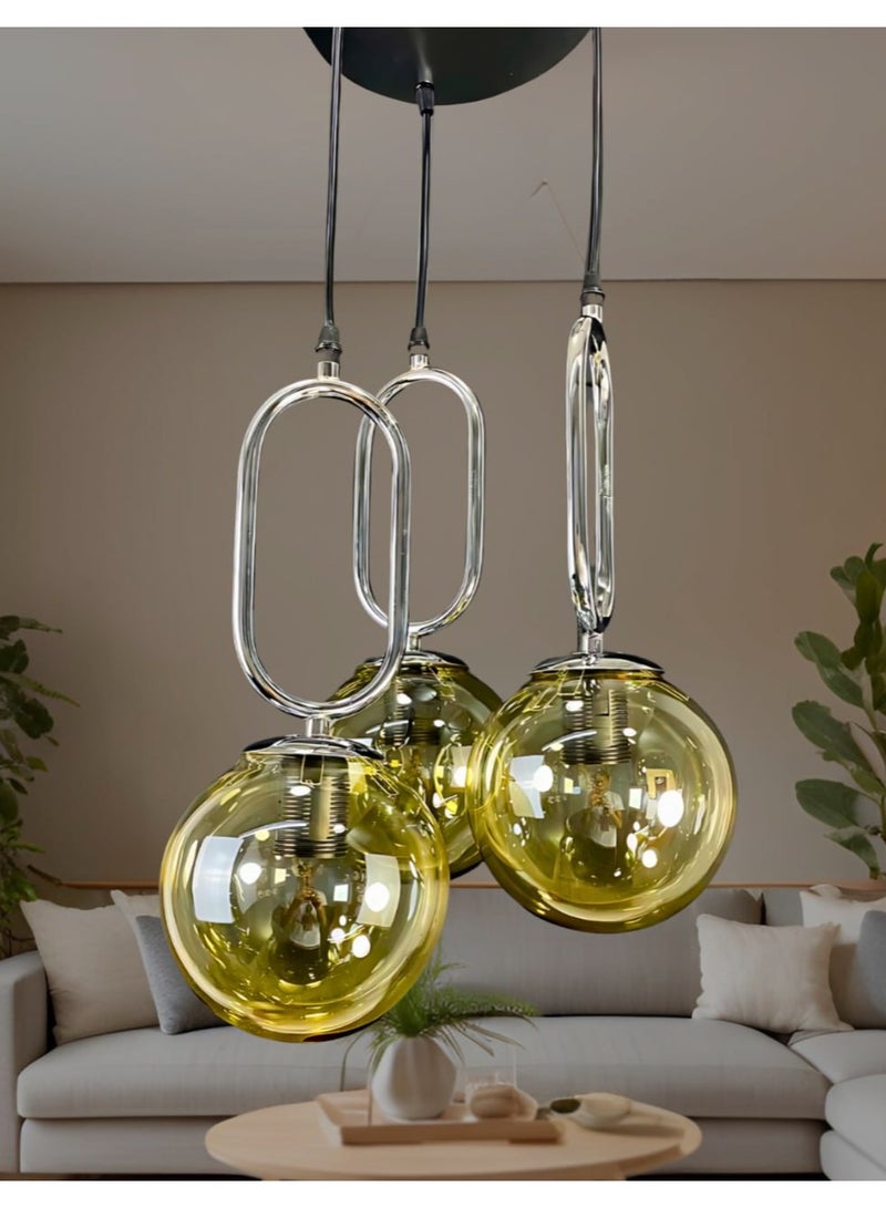 High quality modern triple metal 3 bulb ceiling pendant