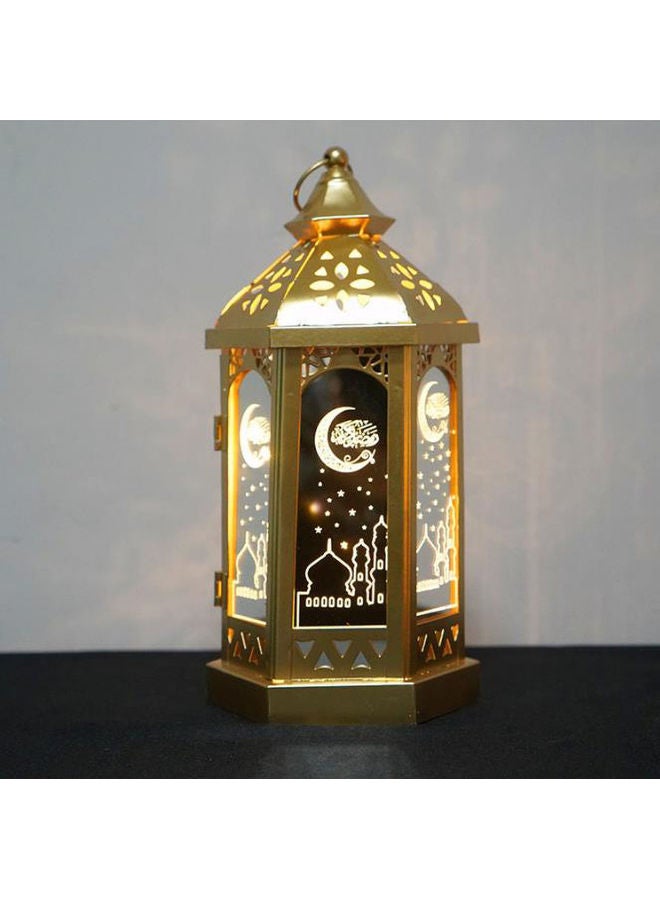 مصباح مجوف بتصميم مناسب لشهر رمضان أصفر 14x28x14سم - Image 1