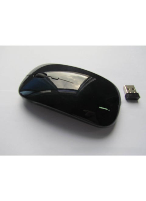 Wireless Optical Mouse 1600dpi High Resolution Usb Interface For Laptop Desktop Computer-Color:Luminous Version 2.4g + Bluetooth Dual-mode Light Black