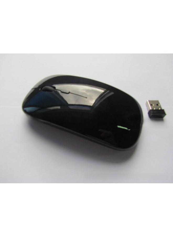 Generic Wireless Optical Mouse 1600dpi High Resolution Usb Interface For Laptop Desktop Computer-Color:Luminous Version 2.4g + Bluetooth Dual-mode Light Black  - Image 1