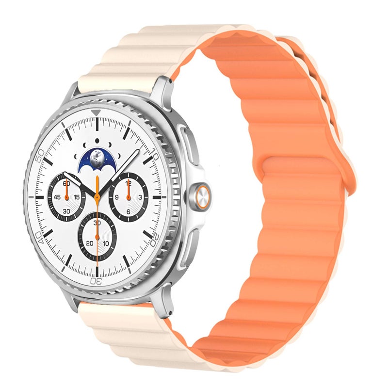 AD Orange Silicone Sport Smartwatch Band Compatible with Samsung Galaxy Watch 8 Classic with Adjustable Fit Soft Strap and Quick Daily Replacement - Image 1