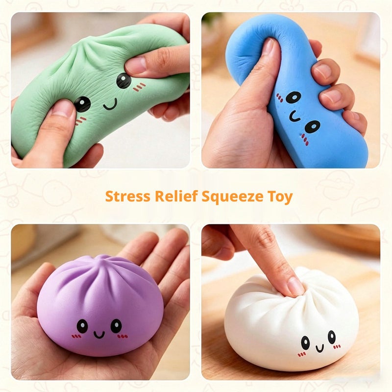Stress Relief Squishy Toy Simulation Bun Fast Rebound Squeeze Toy for Kids - Image 3