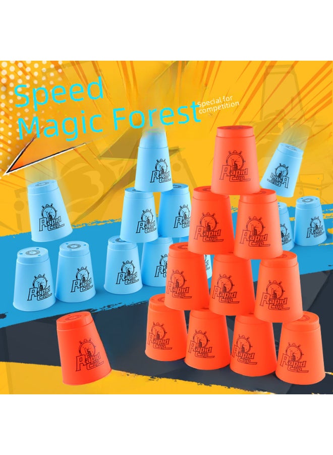 Generation Rapid Stacking Cup Competition Speed Stacking 688a Color Box Net Bag Educational Toys E-commerce-Color:Generation Cup Purple + Color Box  - Image 2