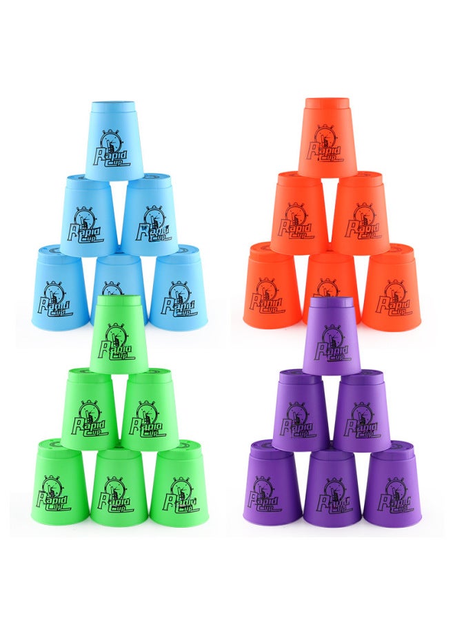 Generation Rapid Stacking Cup Competition Speed Stacking 688a Color Box Net Bag Educational Toys E-commerce-Color:Generation Cup Purple + Color Box  - Image 5