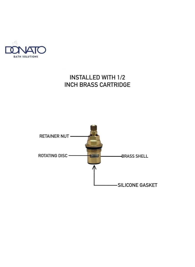 DONATO Donato Diana Brass Angle Valve for Wash Basin Toilet Kitchen Geyser and Bathroom DA1353  - Image 4