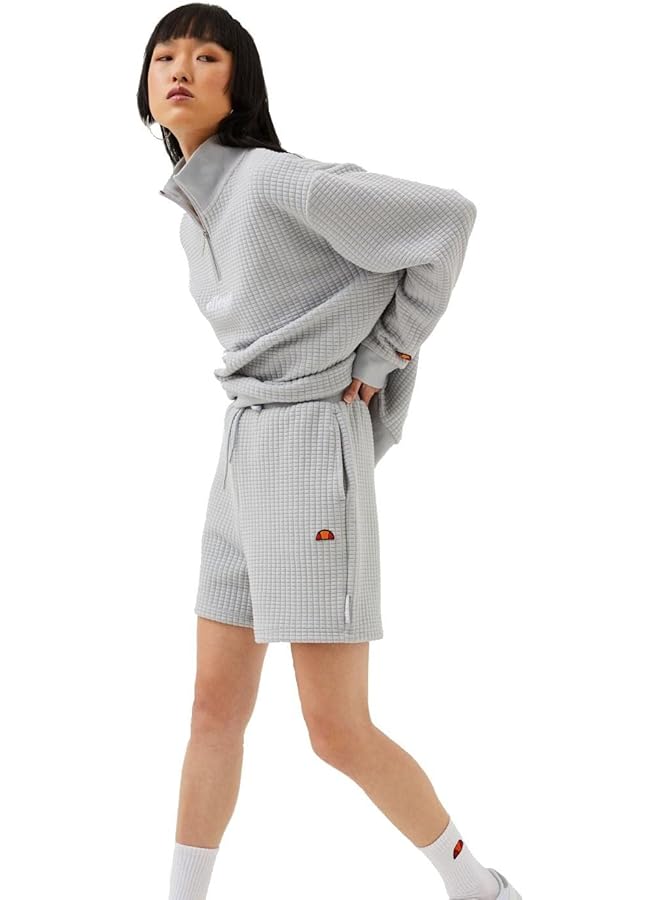 إليس قميص رياضي بسحاب نصف للنساء مقاس 12 رمادي فاتح - Image 3