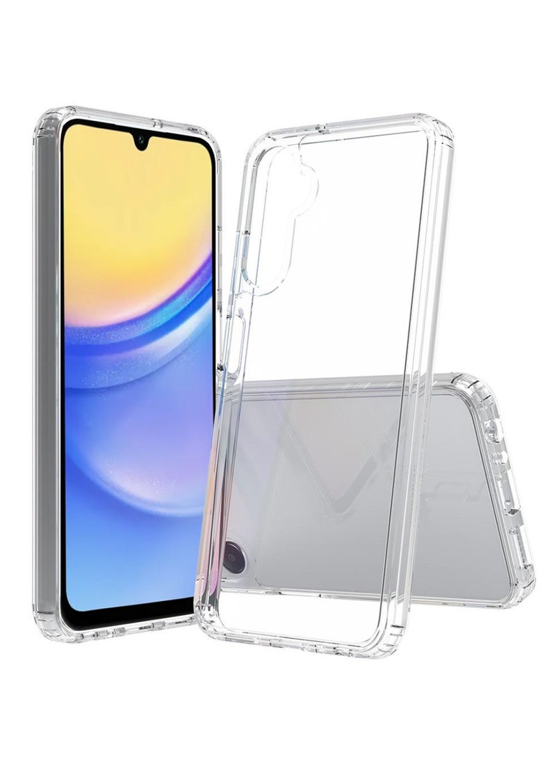 Techie Samsung Galaxy A15 TPU Soft Corner Ultra Slim Clear Case Shockproof Anti Fingerprint Transparent Protective Back Cover - Image 1
