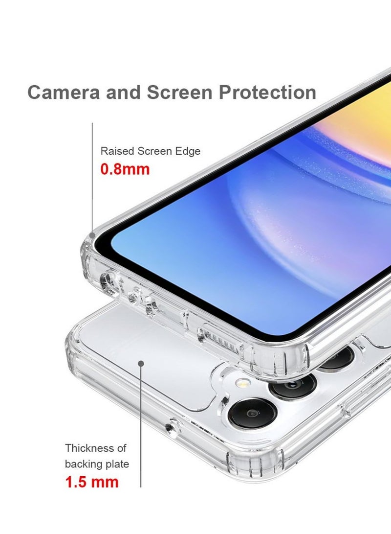 Techie Samsung Galaxy A15 TPU Soft Corner Ultra Slim Clear Case Shockproof Anti Fingerprint Transparent Protective Back Cover - Image 2