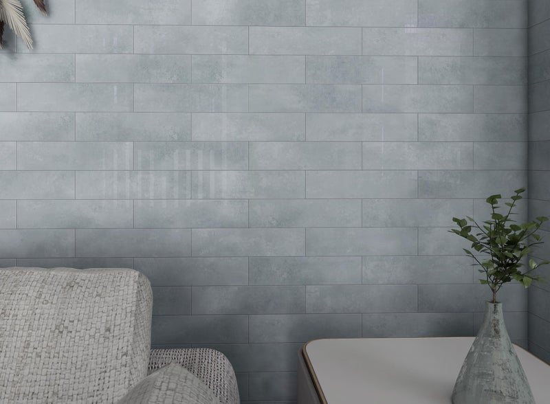 COLAMO Luxury 22PCS Grey Peel and Stick Backsplash Tile, Glossy Tiles Stick On Backsplash for Kitchen, Self Adhesive Brick Tiles for Bedroom, Bathroom, Fireplace, Accent Wall - Image 5