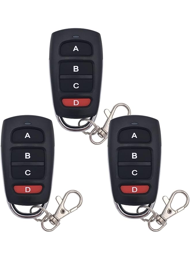 ELECDON 3Pcs Universal Garage Door Remote Control, 433Mhz Cloning Keychain For Car Garage Gates, Wireless Remote Access For Home And Vehicle Security - Image 1