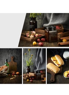 Generic 2 Pcs Boards Photo Backdrop For Flat Lay Food Photography Background 24x24 Inch (Black Walnut+Dark Gray)  - Image 5