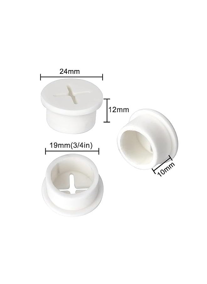 The White Shop WHITE SHOP 12 PCS Cable Cord Grommet Silicone Cable Grommet 3/4" Wire Hole Cover Cable Management Wire Organizer Cable Pass Through Desk Grommet for Table, Computer Desk, Office, Home  - Image 2