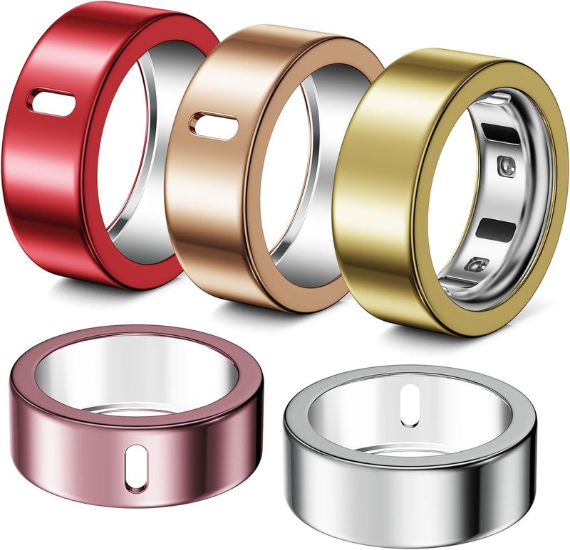 Hexasider 5 Pack Ring Cover Compatible with Oura Ring Gen 4/Oura Ring Gen 3 Horizon/Heritage, Abrasion-Resistant TPU Case for Oura Ring Protector Accessories for Oura Size 13 - Image 1
