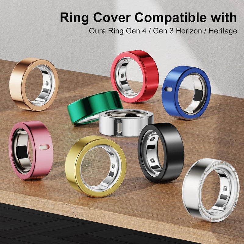 Hexasider 5 Pack Ring Cover Compatible with Oura Ring Gen 4/Oura Ring Gen 3 Horizon/Heritage, Abrasion-Resistant TPU Case for Oura Ring Protector Accessories for Oura Size 13 - Image 3