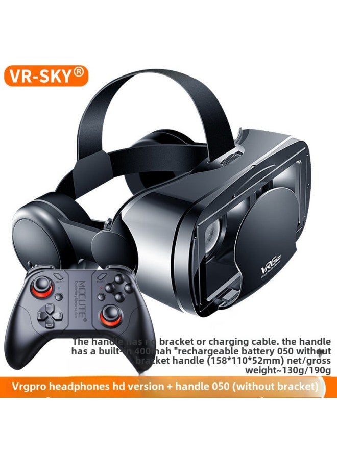 Selection Of VR Glasses Large Headset Version Of VRG Virtual Reality Glasses Head-mounted Game Helmet 3D Glasses-Colour:Large Headset Hd Version (english) + Game Controller 53  - Image 1