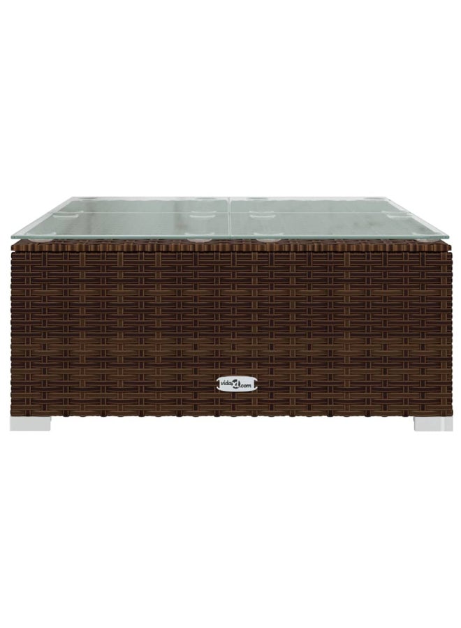 vidaxl 3 Piece Garden Lounge Set with Cushions Brown Poly Rattan 317554 - Image 5