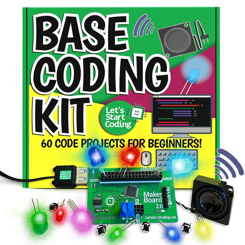 Let's Start Coding Base Kit Computer Coding Game for Kids 8-12+ and Teens to Learn Code & Electronics. Great STEM Gift for Boys & Girls for Real C++ Coding with Over 60 Projects Included. - Image 1