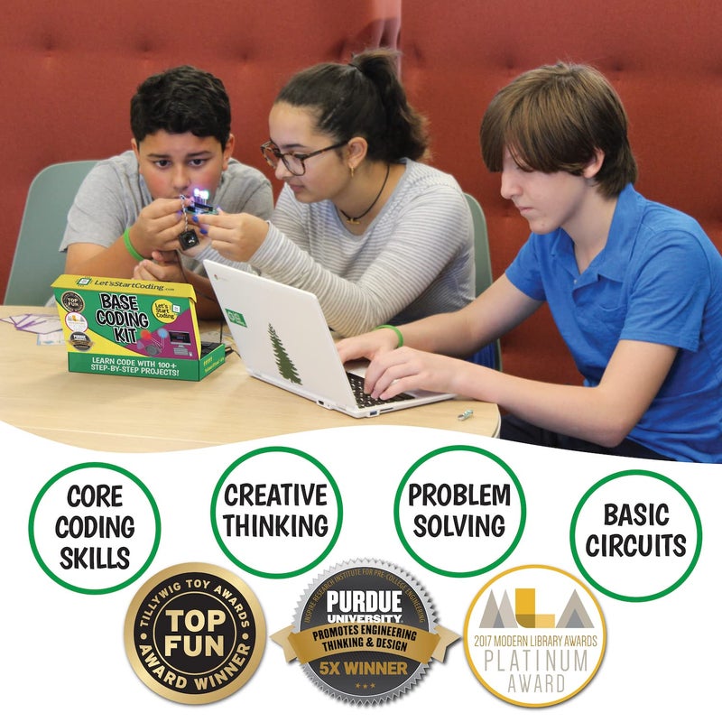 Let's Start Coding Base Kit Computer Coding Game for Kids 8-12+ and Teens to Learn Code & Electronics. Great STEM Gift for Boys & Girls for Real C++ Coding with Over 60 Projects Included. - Image 3