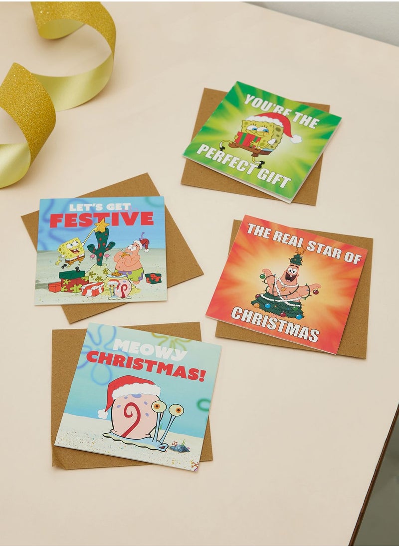Typo Spongebob Christmas Card 20 Pack  - Image 1
