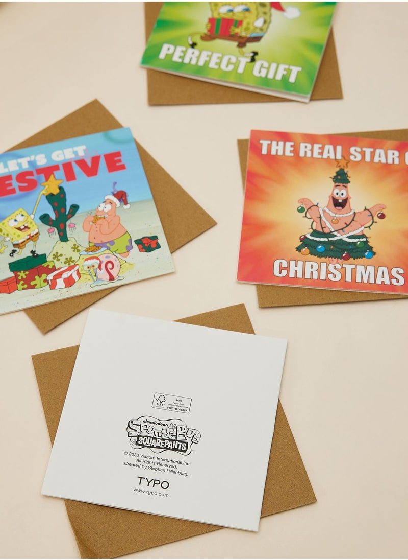 Typo Spongebob Christmas Card 20 Pack  - Image 2