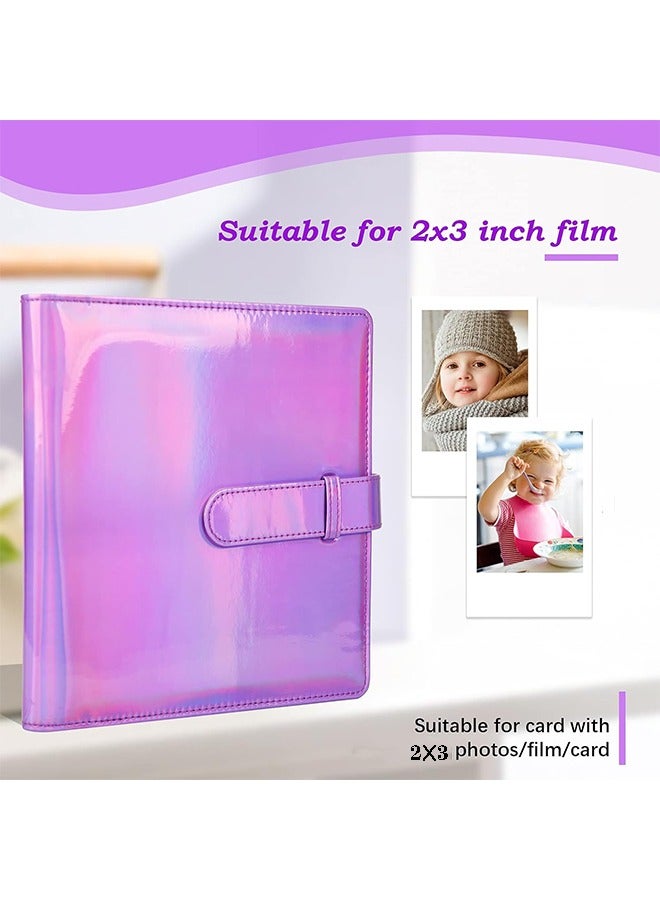 Hihonor 256 Pockets Mini Photo Album for Fujifilm Instax Mini 12 11 9 40 99 90 8 7 Evo LiPlay,Compatible with Polaroid Snap/PIC-300/Z2300 Cameras & Zip Instant Printer, Kodak 2X3 Film(Magic Purple) - Image 2