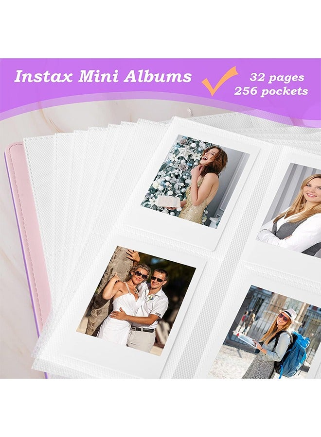 Hihonor 256 Pockets Mini Photo Album for Fujifilm Instax Mini 12 11 9 40 99 90 8 7 Evo LiPlay,Compatible with Polaroid Snap/PIC-300/Z2300 Cameras & Zip Instant Printer, Kodak 2X3 Film(Magic Purple) - Image 4