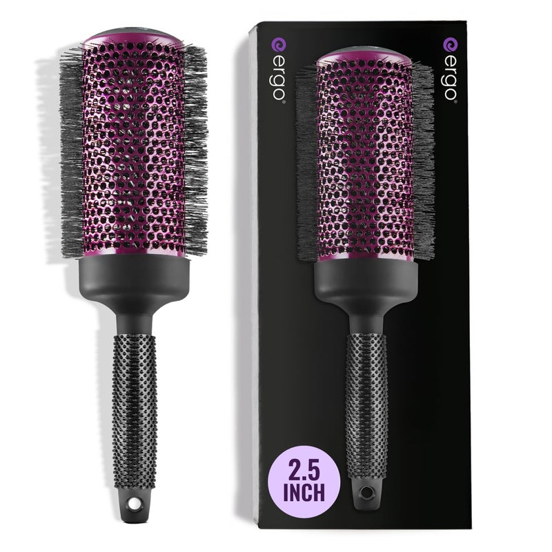 Ergo Super Gentle Round Brush for Blow Out  Salon Quality Hair Styling for Women  Roller for Wet and Dry Hair  Volumizing Care Blowout  ERG65 25