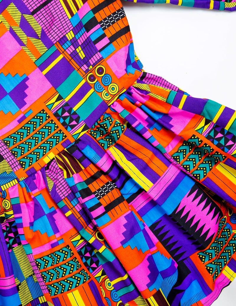 SHENBOLEN Women African Traditional Batik Print Long Sleeve Shirt Dashiki Casual Cotton Shirt(Small,I) - Image 2