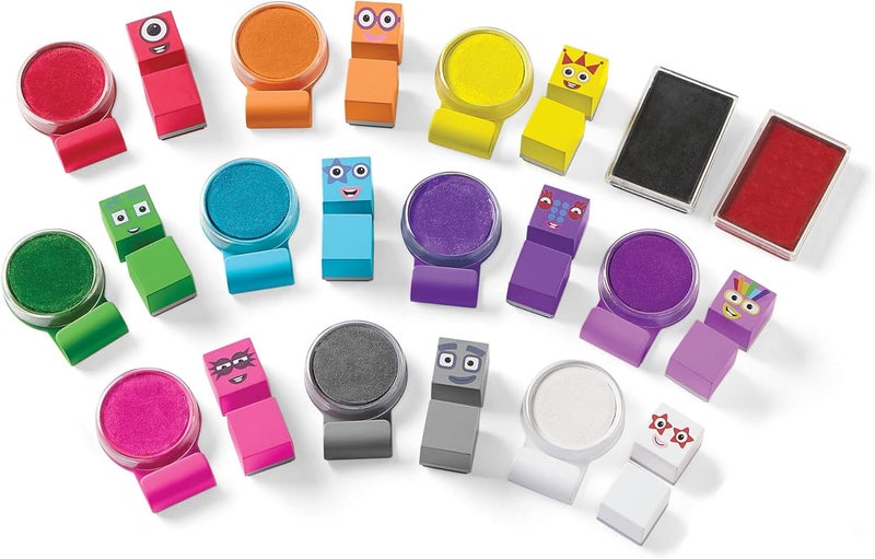 Learning Resources Numberblocks Stampoline Park Stamp Activity Set Numberblocks Colours Washable Inks Arts and Crafts Colour Blocks Hobby Art 32 Pieces Gifts for 3 4 5 6 7 Year Old Kids Boys & Girls - Image 2