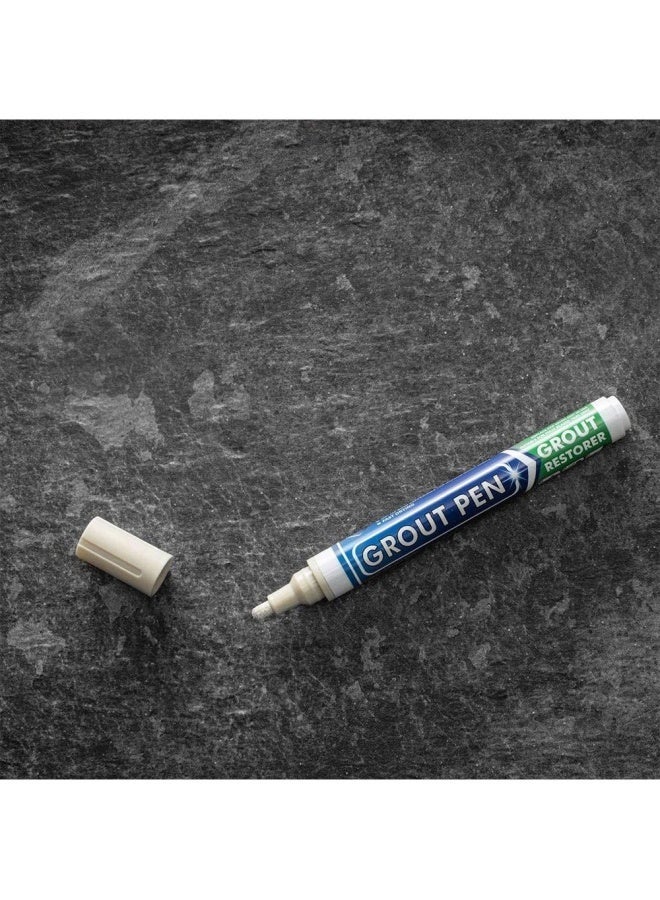 Rainbow Chalk Markers Limited قلم تجديد الفواصل العاجي رينبو 5 مم للبلاط – قلم إصلاح وتلوين الفواصل مقاوم للماء والعفن لتجديد فواصل بلاط الحمام والمطبخ والأرضيات والجدران بلون عاجي - Image 2