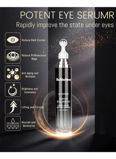 BabboSow 5% Caffeine Advanced Eye Cream,Under Eye Serum for Dark Circles and Puffiness Eye Care Eye Serum Anti Aging with 360°Massage Ball Reduce Eye Bags, Wrinkles and Fine Lines  - Image 4