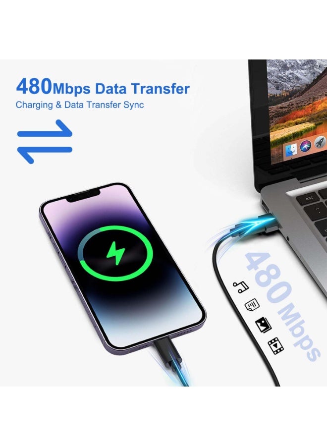 مجموعة كابلات محول الشحن متعددة USB ، USB C إلى مربع محول البرق ، مجموعة التحويل USB A نوع C محول البرق الصغير ، 60W الشحن ونقل البيانات كيت كابلات سيم علبة طرد أداة فتحات - Image 2