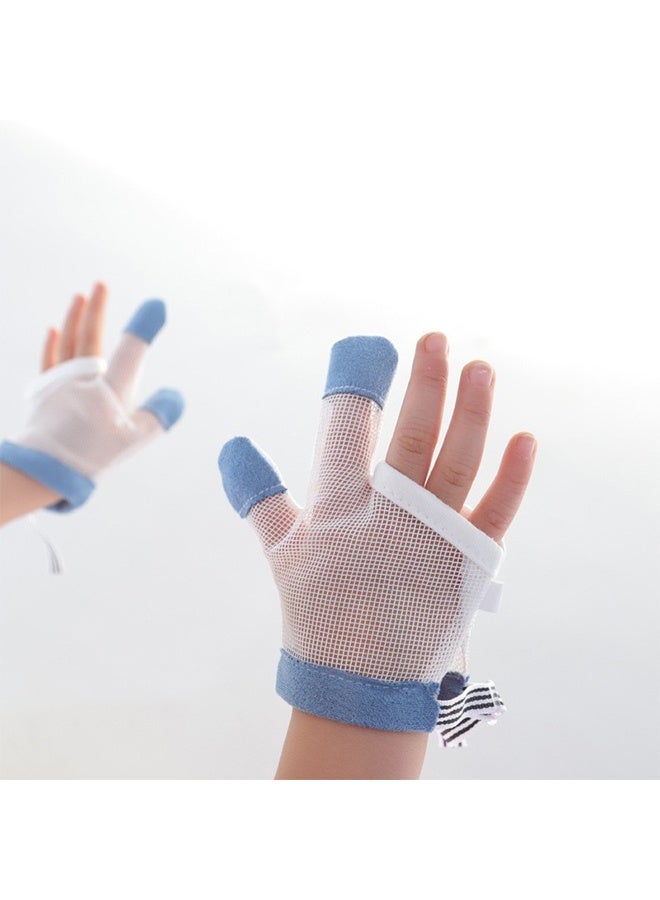 Stop Thumb Sucting, 1 Pair Baby Anti Eating Gloves No Scratch Breathable Finger Thumb Protector Thumb Sucting Stop for Kids Stop Thumb Fingers Sucting - Image 4