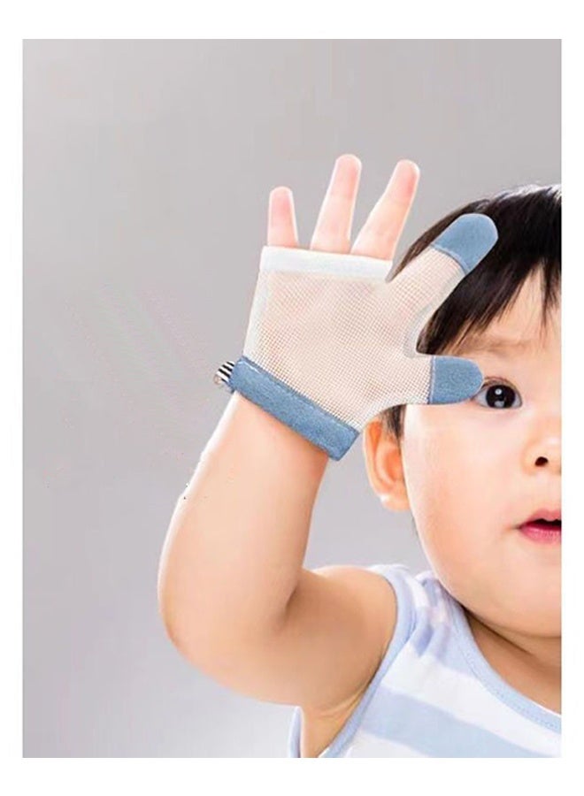 Stop Thumb Sucting, 1 Pair Baby Anti Eating Gloves No Scratch Breathable Finger Thumb Protector Thumb Sucting Stop for Kids Stop Thumb Fingers Sucting - Image 2