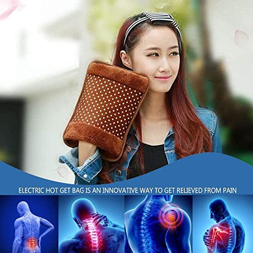 HUBTURE Heating Bag, Electric Hot Water Bag for Pain Relief, Heating Pad for Back, Neck Pain with Cover (Multicolor) - Image 3
