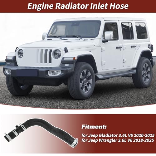 RATCHROLL Engine Radiator Inlet Hose for Jeep Gladiator 3.6L V6 2020-2025 HVAC Heater Pipe No.68280782AC Radiator Connector Hose for Jeep Wrangler 3.6L V6 2018-2025 - Image 3