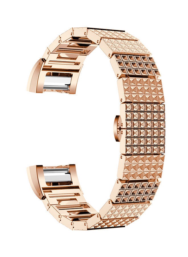 NIBEMINENT Replacement Watch Band For Fitbit Charge 2 Rose Gold - Image 1