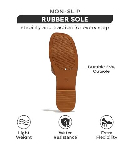 Project Cloud Genuine Leather Summer Sandals for Women 2025 - Fashion Flat Womens Sandals with Memory Foam Insole Slides Sandals Women Footwear - Mules Women's Sandals (Jannel,Cogn, 5.5) - Image 4