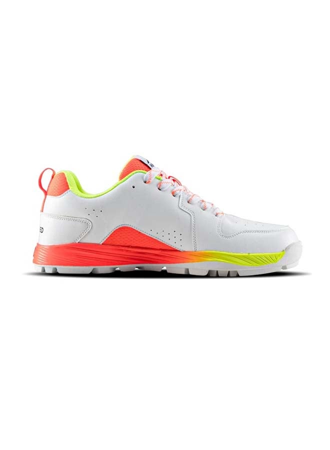 HUNDRED Pitch Force Limited Edition Cricket Shoes - White/Orange/Lime Green - Image 5