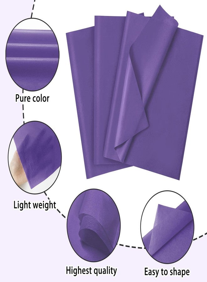 Laidans 120 Sheets 20"X14" Purple Tissue Paper for Gift Bags Wrapping, Art Tissue Paper Bulk for Weddings Birthday Party Crafts Decoration - Image 4
