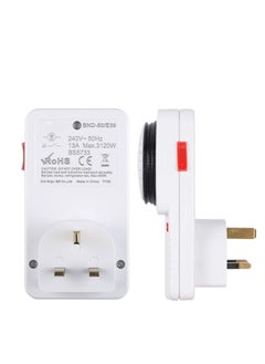 Excefore Timer Plug Socket, 24 Hour Programmable Mechanical Timer Plug Switch, Energy Saving UK Plug-in Indoor Timer Socket, for Lights, Indoor Lighting and Home Appliances (13A/3120W, 2 Pack)  - Image 5