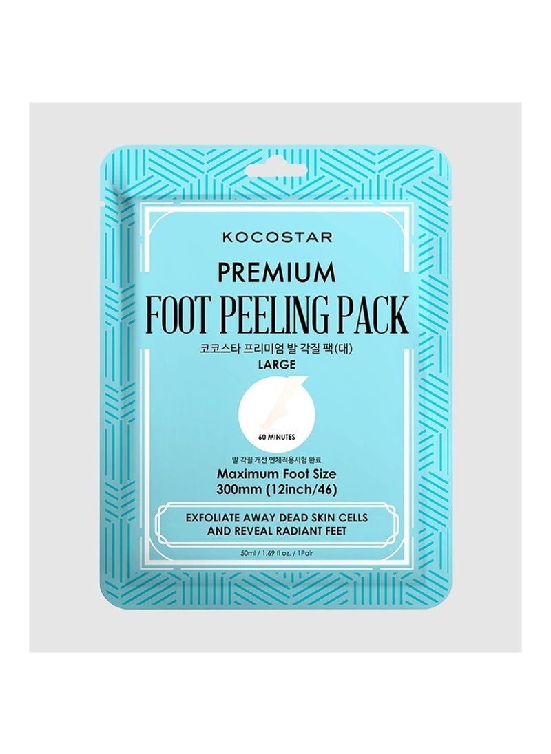 KOCOSTAR Korean Premium Foot Peeling Pack Large - Exfoliate Away Dead Skin Cells And Reveal Radiant Feet  - Image 1