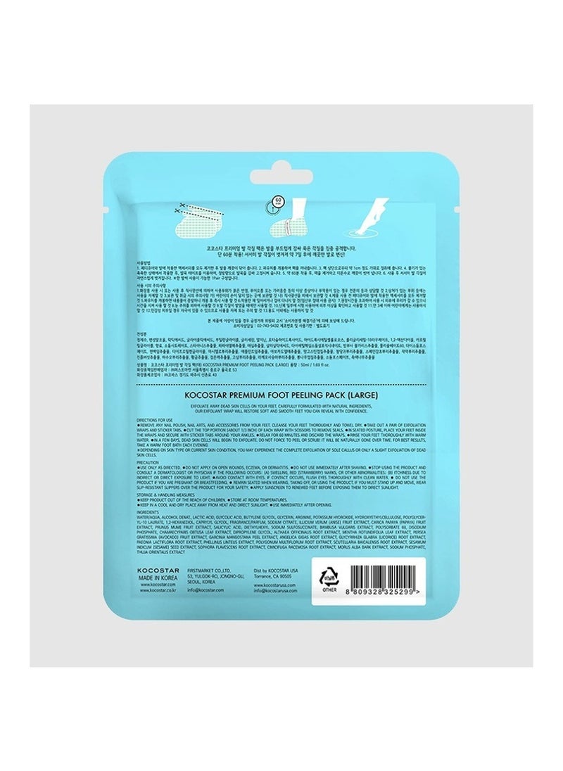 KOCOSTAR Korean Premium Foot Peeling Pack Large - Exfoliate Away Dead Skin Cells And Reveal Radiant Feet  - Image 2
