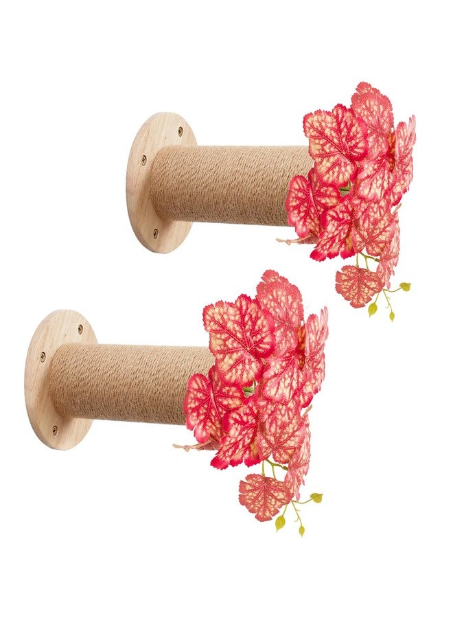 Meowoou 2PCS Cat Wall Shelves, 11.8 Inch Steps, Cats Wall Furniture Stairs for Wall-Mounted with Jute Scratching Cats Shelf for Most Kitten, Large Cat Indoor for Climbing, Scratch - Image 1