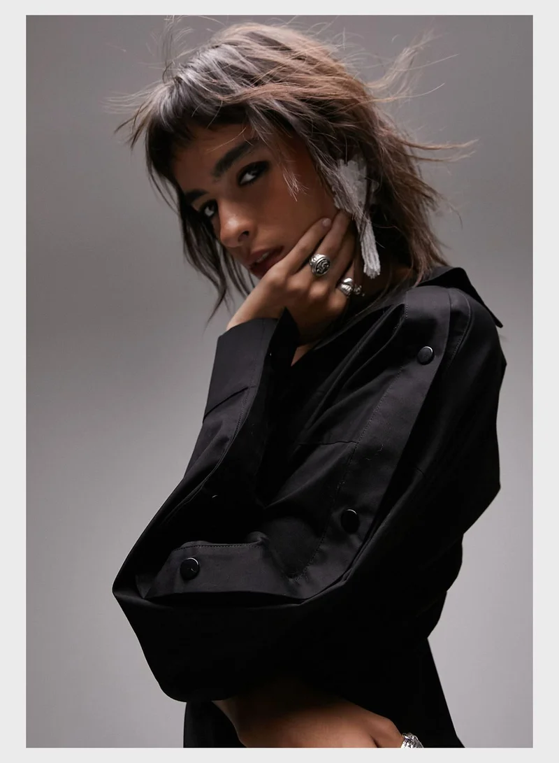 TOPSHOP One Shoulder Shirt