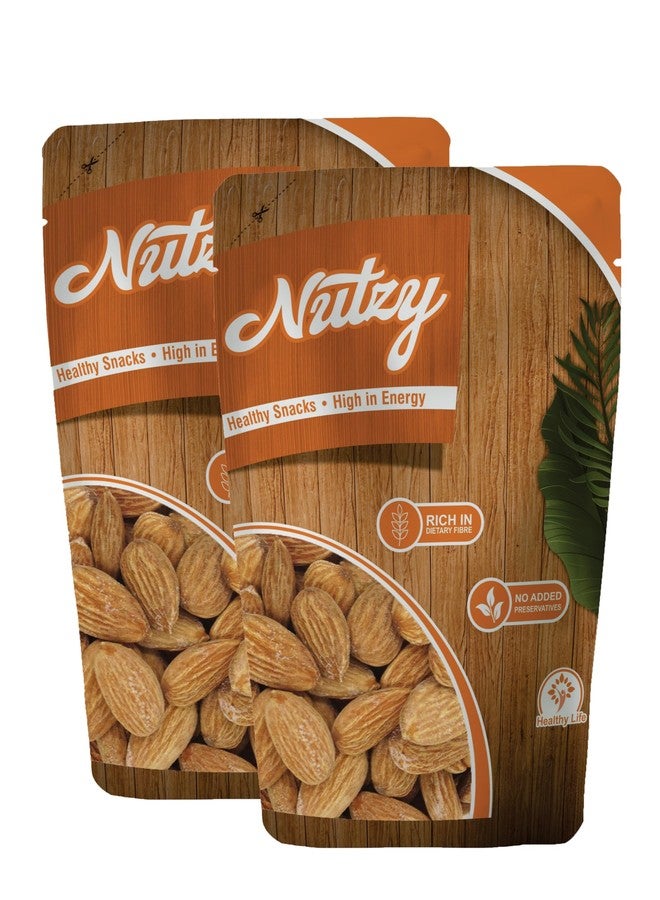 Nutzy Premium Almonds (Roasted and Salted Almonds, 500g) - Image 1